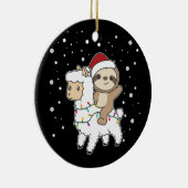 Slaapse kerstwinter winterdieren keramisch O Ornament (Rechts)