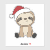 Slaapse kerstwinter winterdieren Klassieke Sticker (Vel)