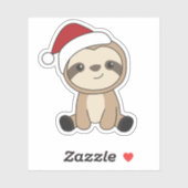 Slaapse kerstwinter winterdieren Klassieke Sticker (Vel)