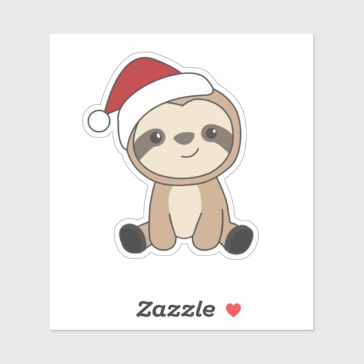 Slaapse kerstwinter winterdieren Klassieke Sticker (Vel)