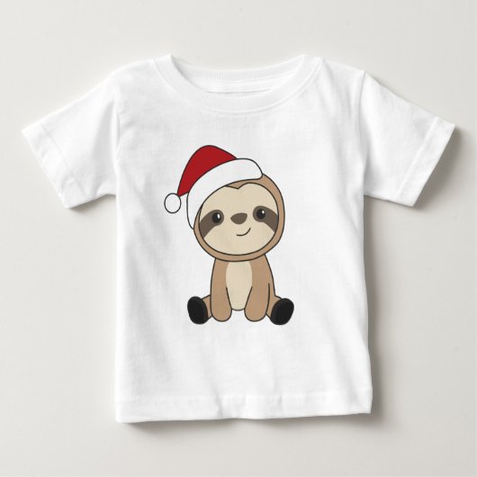 Slaapse kerstwinter winterdieren Sleuven Baby T- (Voorkant)