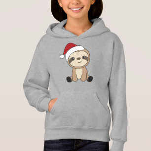 Slaapse kerstwinter winterdieren Sloths Hoodie