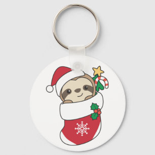 Slaapse kerstwinter winterdieren Slots Keychai Sleutelhanger