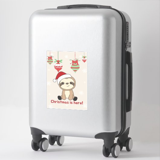Slaapse kerstwinter winterdieren Sticker (Koffer)