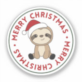 Slaapse kerstwinter winterdieren Sticker (Voorkant)