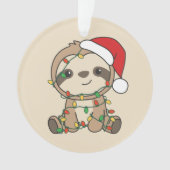 Slaapse kerstwinterdieren ornament (voorkant)