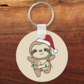 Slaapse kerstwinterdieren Sleutelhanger (Voorkant)