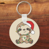 Slaapse kerstwinterdieren Sleutelhanger (Voorkant)