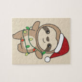 Slaapse kerstwinterdieren Sloths Jigzaag Puzzl Legpuzzel (Horizontaal)