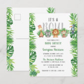 Slaapse Oerwouden | Het is een Baby shower Uitnodiging Briefkaart (Voorkant / Achterkant)