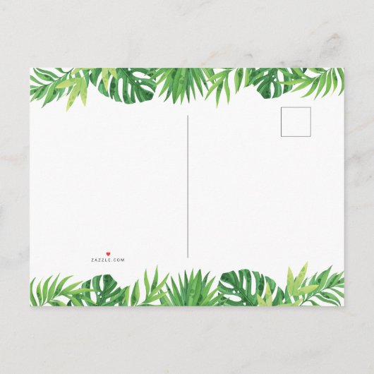 Slaapse Oerwouden | Het is een Baby shower Uitnodiging Briefkaart (Achterkant)