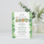 Slaapse Oerwouden | Het is een Baby shower Uitnodiging Briefkaart (Staand voorkant)