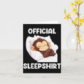 Slaapshirt Cute Sleeng Aap Dierenliefhebber Pyjama Kaart (Gele Bloem)