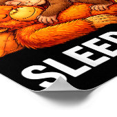 Slaapshirt dier schattig stomp aap knuffel knuffel poster (Hoek)