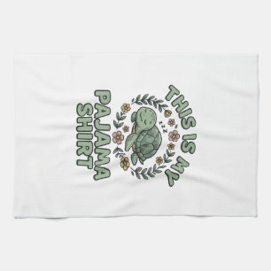 Slaapshirt met schattige schildpad Pyjama shirt Vi Theedoek