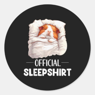 Slaapshirt Slaap Cavia G Dierenliefhebbers Pyjama  Ronde Sticker