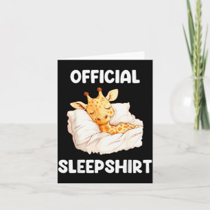 Slaapshirt Slaap Giraffe Dierenliefhebbers Pyjama Kaart