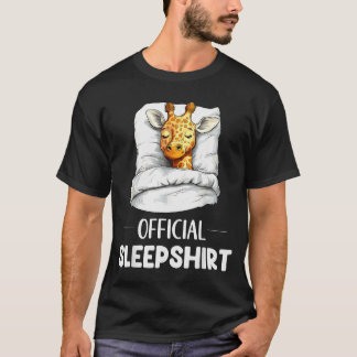 Slaapshirt Slaap Giraffe Dierenliefhebbers Pyjama T-shirt