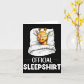 Slaapshirt Slaapshirt Giraffe Dierenliefhebbers Py Kaart (Gele Bloem)