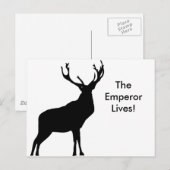 Slaapsilhouet met grote geweien briefkaart (Voorkant / Achterkant)