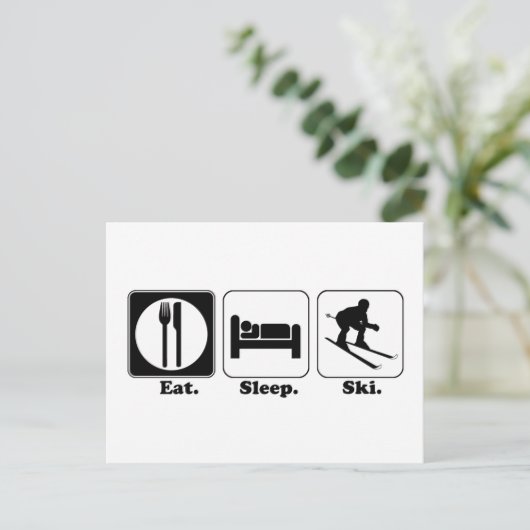 slaapski briefkaart (Staand voorkant)