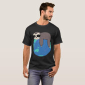 Slaapslaapstand op aarde grappig, luie lul t-shirt (Voorkant volledig)