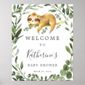 Slaapslak Baby Shower Welkom Bord Poster (Voorkant)