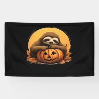 Slaapslak en Halloween-pompoen Klassiek T-shirt Spandoek