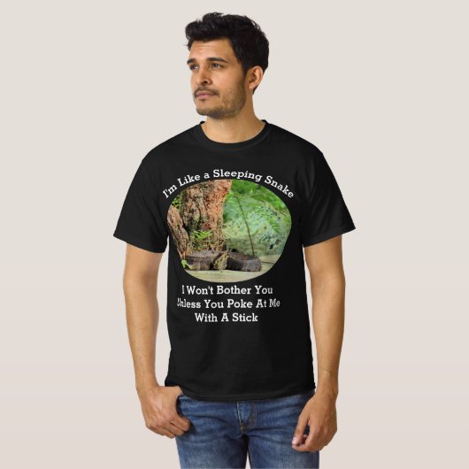 Slaapslang Quote T-Shirt - Katoetmonneske slang (Voorkant volledig)