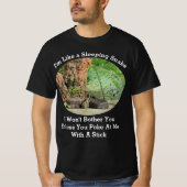 Slaapslang Quote T-Shirt - Katoetmonneske slang (Voorkant)