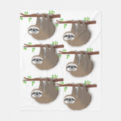 Slaapsleuf en brede Awake Brown Hanging Slots Fleece Deken (Voorkant)