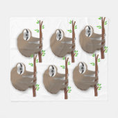 Slaapsleuf en brede Awake Brown Hanging Slots Fleece Deken (Voorkant (Horizontaal))