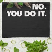 Slaapsleuf Nee, u doet het met een slanke laptop Theedoek (Gevouwen)