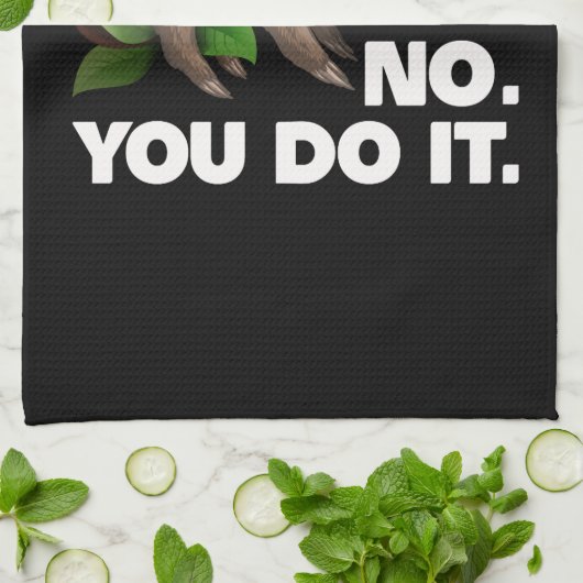 Slaapsleuf Nee, u doet het met een slanke laptop Theedoek (Gevouwen)