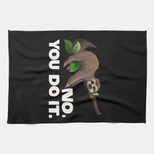 Slaapsleuf Nee, u doet het met een slanke laptop Theedoek (Horizontaal)