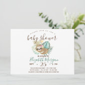 Slaapsleuf, palm, pooldots Baby shower Kaart (Staand voorkant)