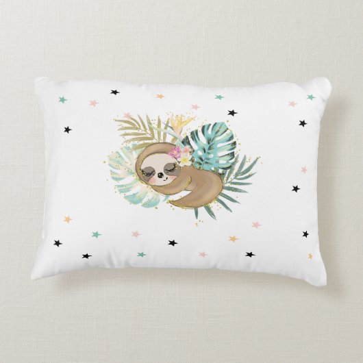 Slaapsleuf, sterren, prinses accent kussen (Achterkant)