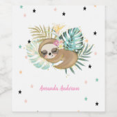 Slaapsleuf, sterren, prinses wijn etiket (Enkel label)