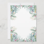 Slaapsleuf Tropische bloemen Baby shower Kaart (Achterkant)