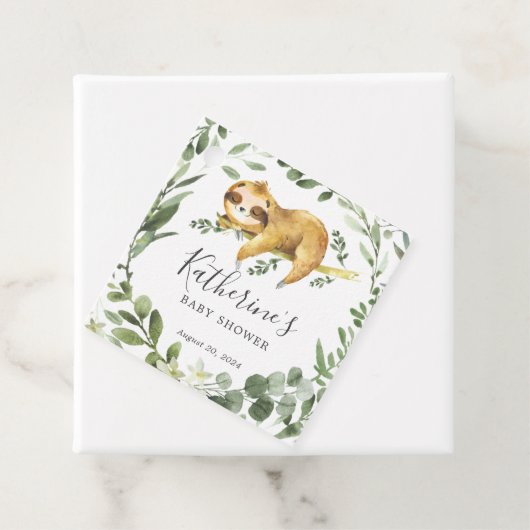 Slaapsleuf voor Baby shower-voordeur Bedankjes Labels (In situ)