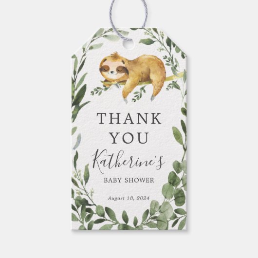 Slaapsleuf voor Baby shower-voordeur Cadeaulabel (Voorkant)