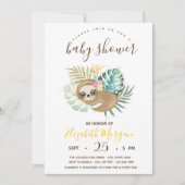 Slaapsleuf voor Cute Slaping, Stripes Baby shower Kaart (Voorkant)