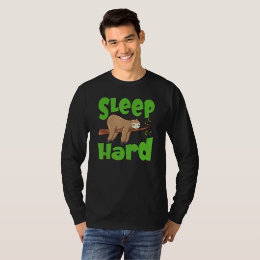 Slaapsleuf voor harde slaapstand t-shirt (Voorkant volledig)