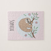 Slaapsleuf voor meisjes met naam Kinder Legpuzzel (Horizontaal)