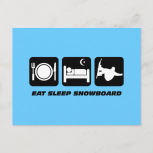 Slaapsneeuwbord Briefkaart