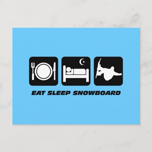 Slaapsneeuwbord Briefkaart (Voorkant)