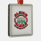 Slaapsnuit met kerstcadeaus metalen ornament (Rechts)