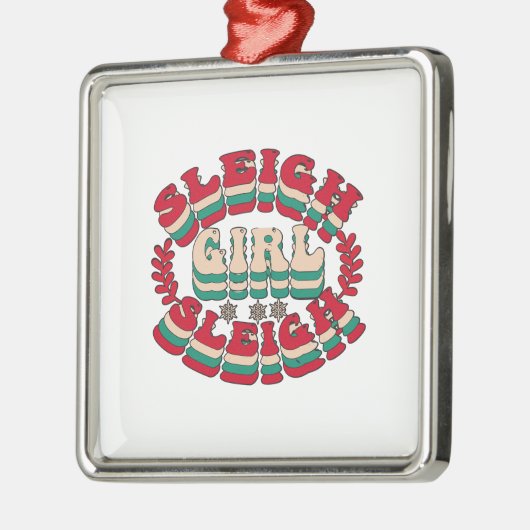 Slaapsnuit met kerstcadeaus metalen ornament (Links)