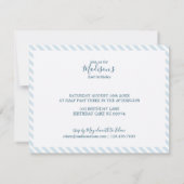 Slaapstand 2de verjaardag van de Baby Kaart (Achterkant)