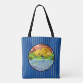Slaapstand door zonnebloemen tote bag (Achterkant)